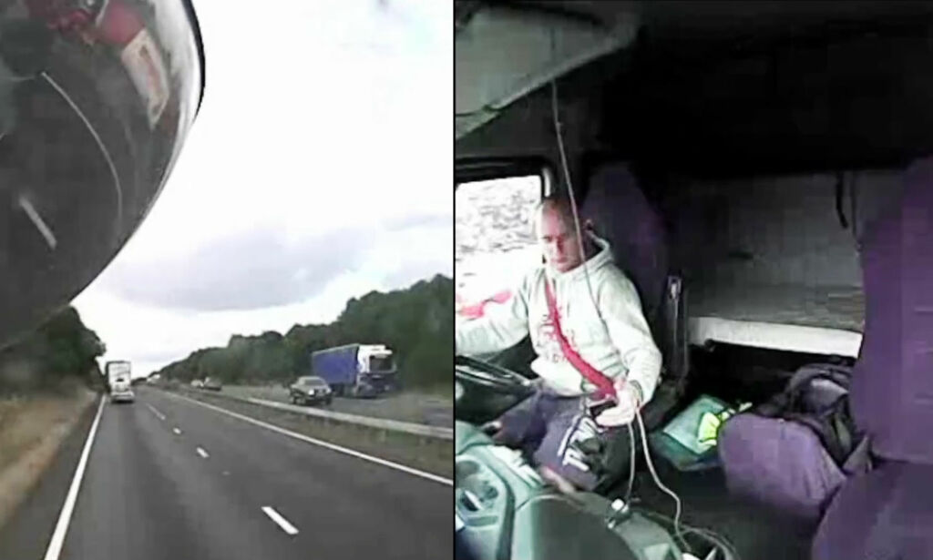 Lastebilsjåføren tar opp mobilen. Sekunder senere har han drept en hel familie