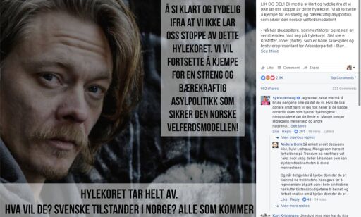 Sylvi Listhaug slår tilbake mot Kristoffer Joner: - Vi lar oss ikke stoppe av dette hylekoret