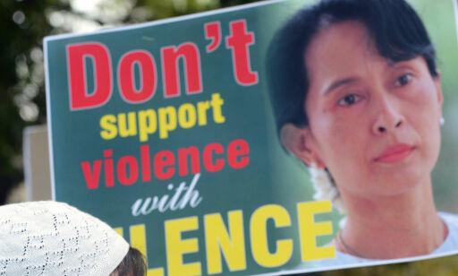 Aung San Suu Kyi er i trøbbel i Myanmar