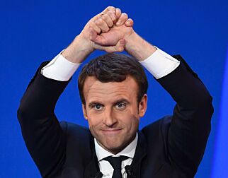 Overlegen seier til Macron (39) i presidentvalget - nå er han historisk