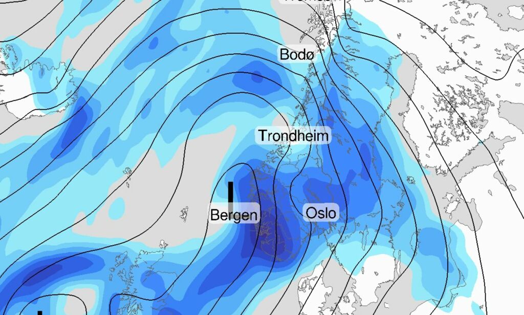 Vind, snø og regn i hele landet denne uka. - Skikkelig drittvær