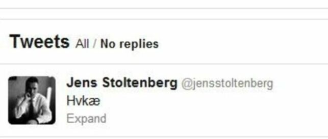 Twitrerne storkoser seg etter Jens' skrivefeil